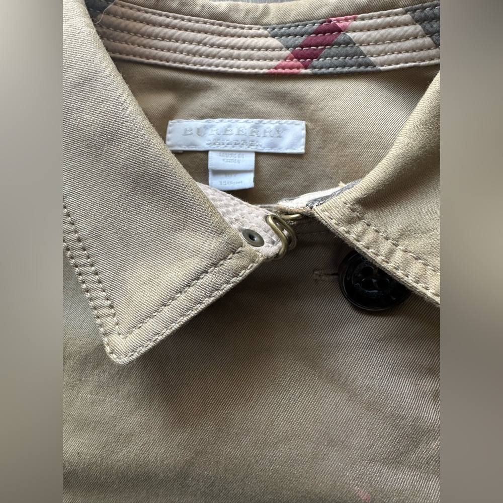 Burberry Tan Double Breasted Girl’s Dress W/ Eyelet Collar• Worn once! - Picture 9 of 10